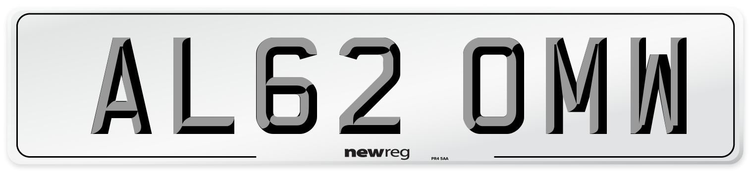 AL62 OMW Number Plate from New Reg